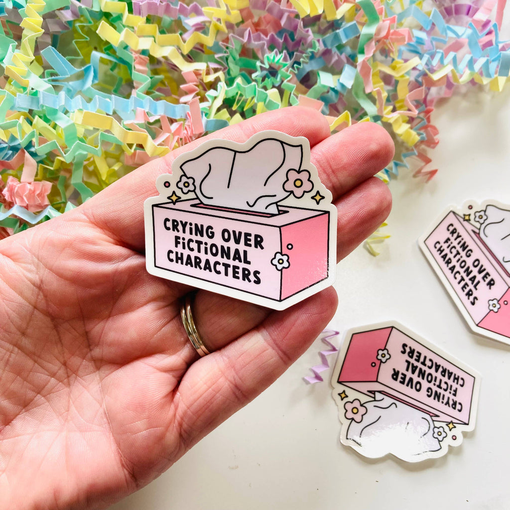 Crying Over Fictional Characters - Die Cut Sticker