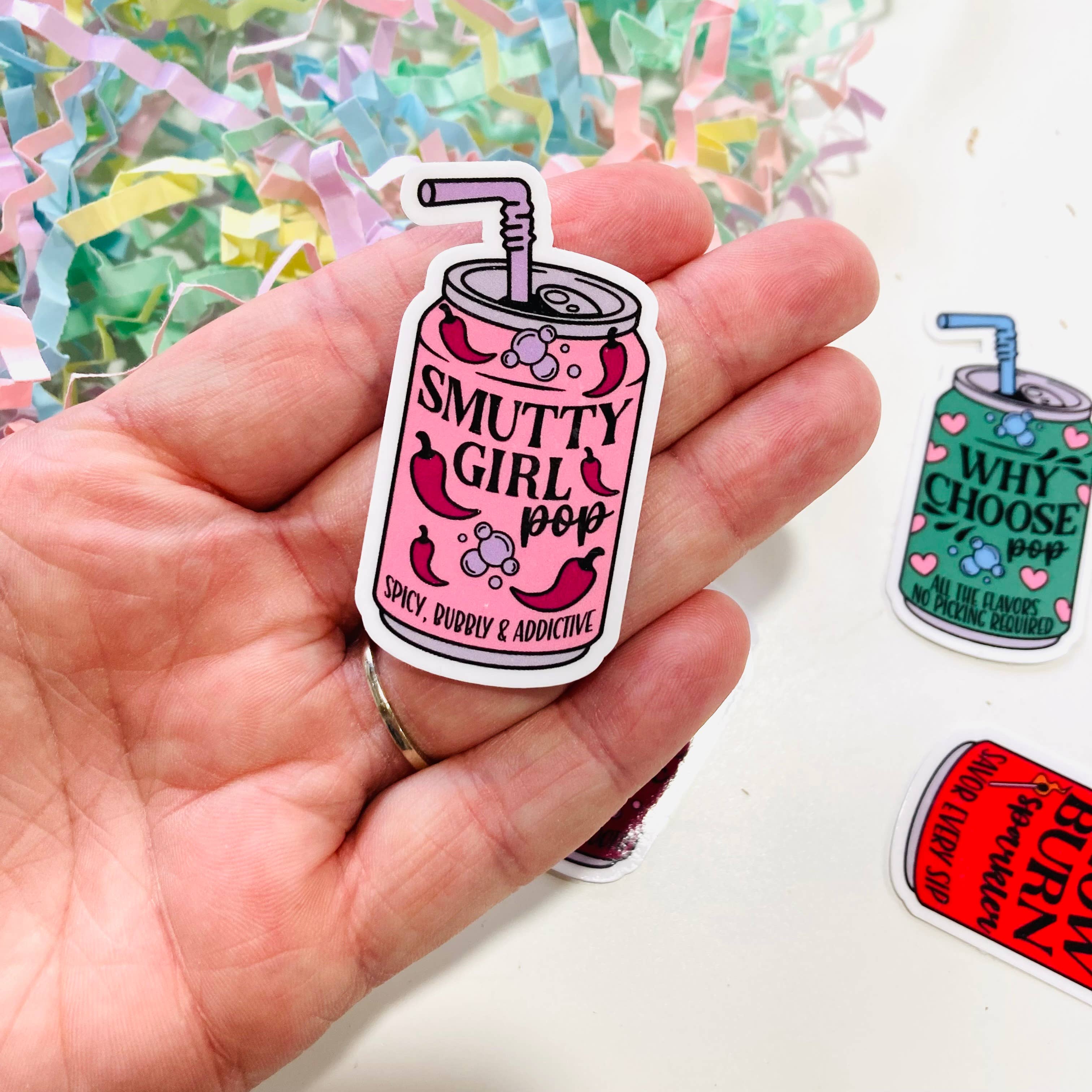 Smutty Girl Soda Pop Can - Die Cut Sticker