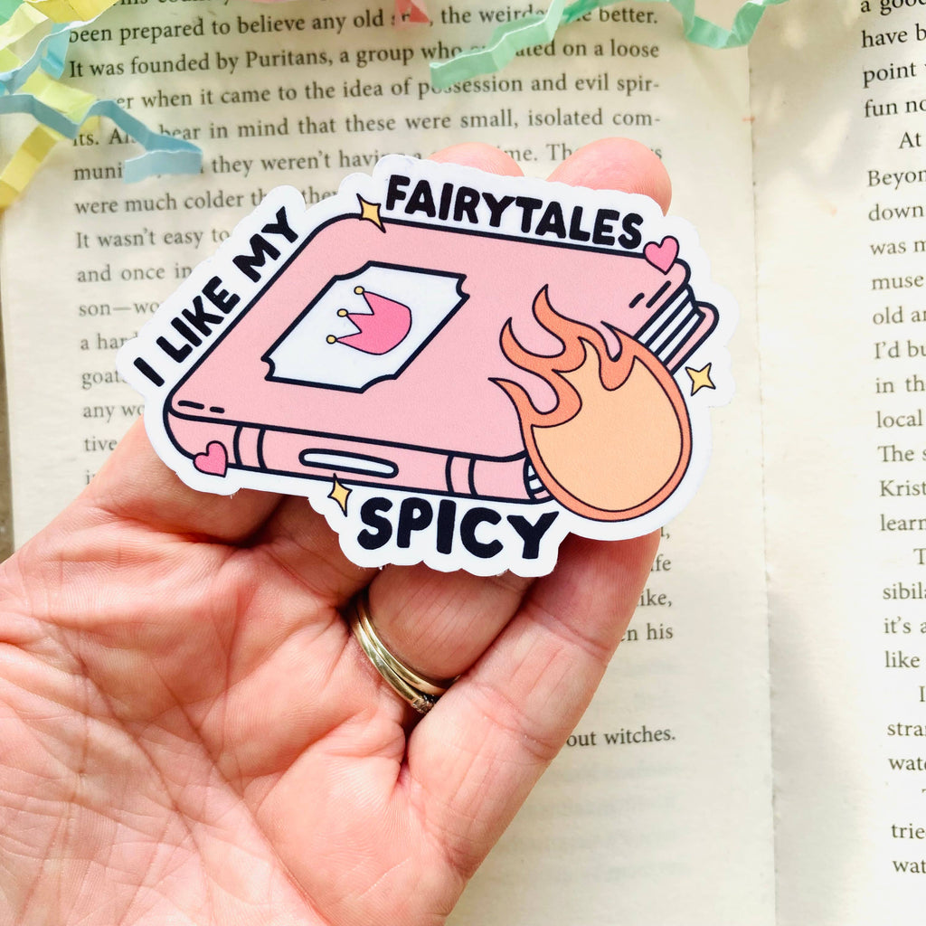 I Like My Fairytales Spicy -  Bookish Die Cut Sticker