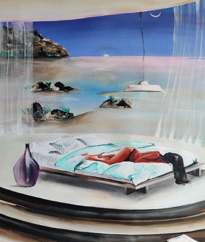 Somewhere At Sea Print by Kiran