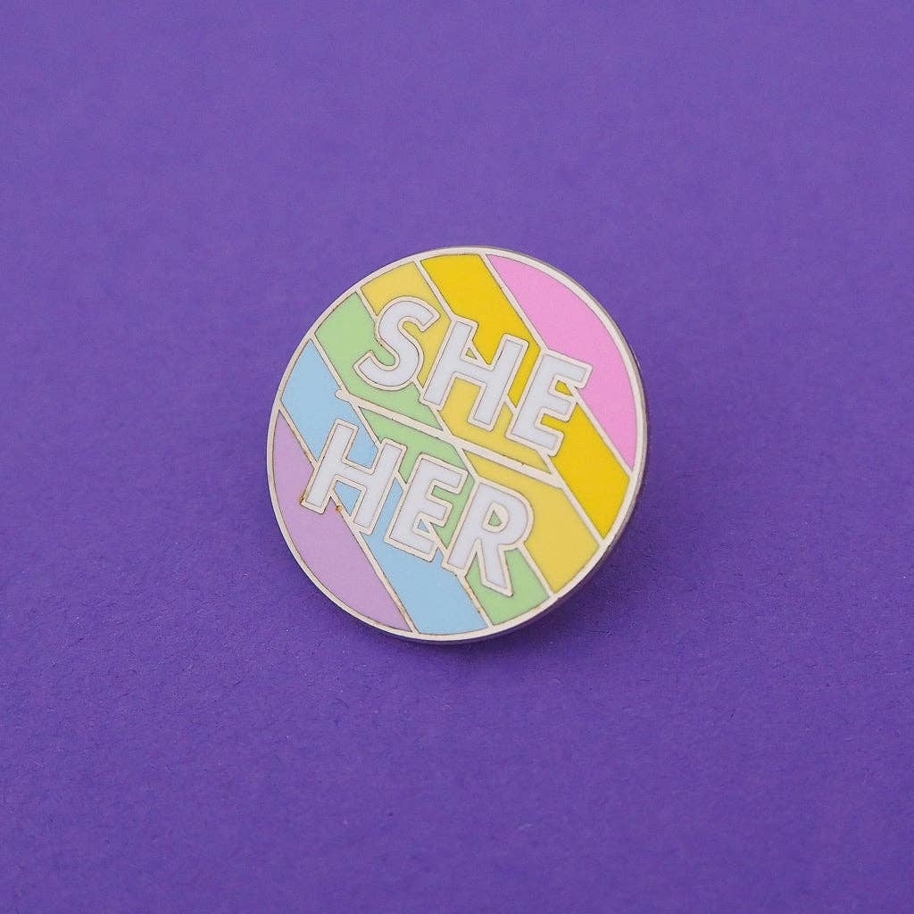 She/Her - Enamel Pronoun Pin