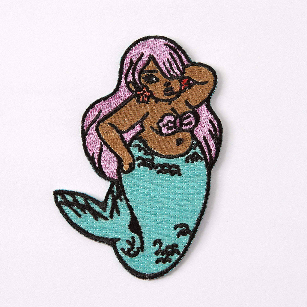 Chubby Mermaid - Embroidered Iron On Patch