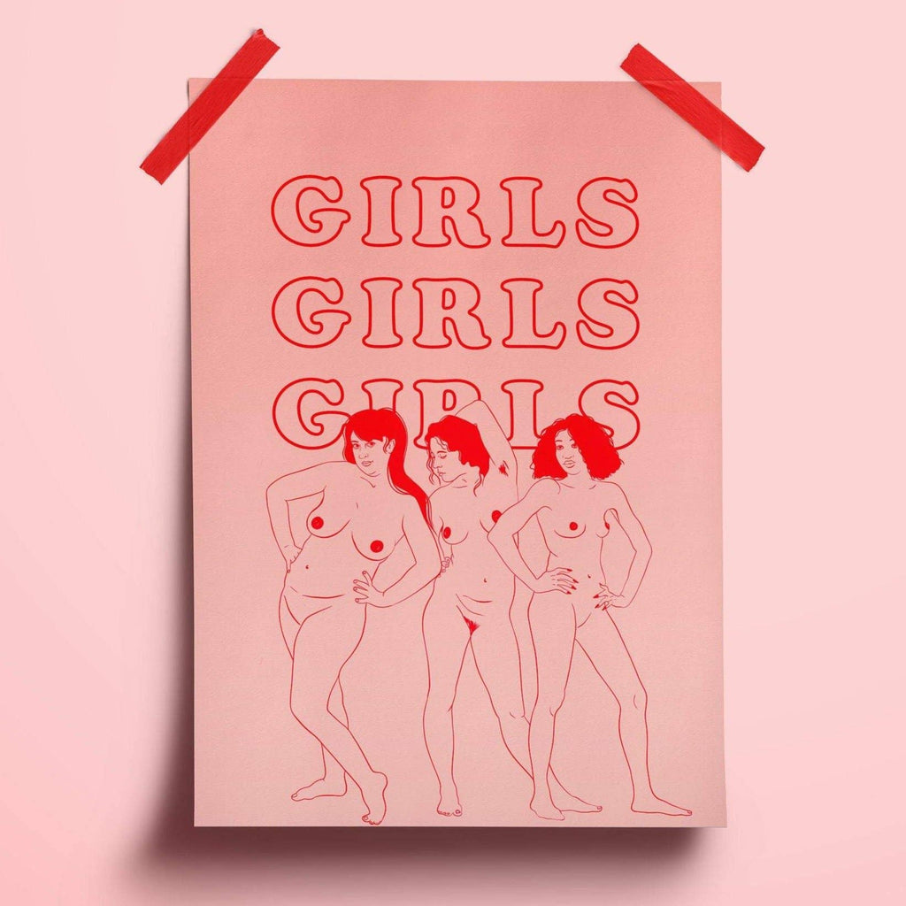 Girls Body Positive Art Print