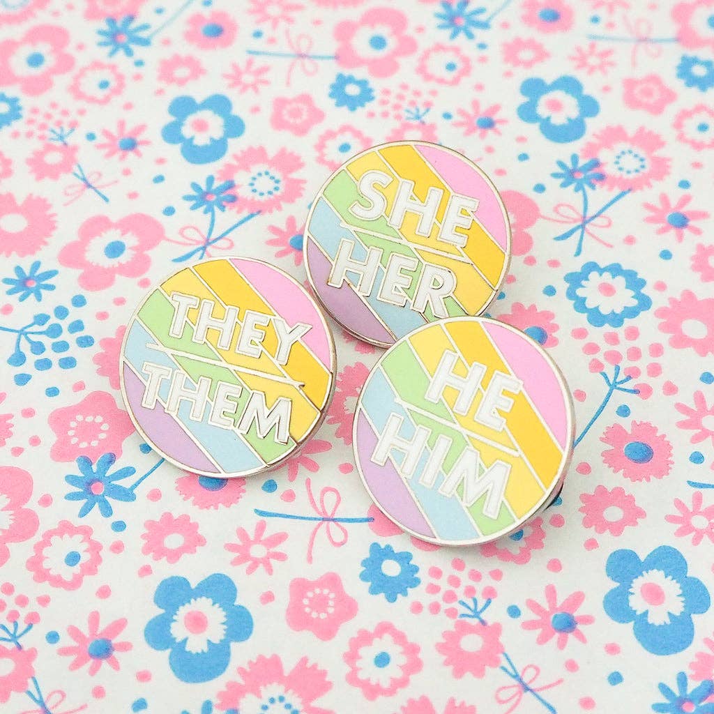 He/Him - Enamel Pronoun Pin