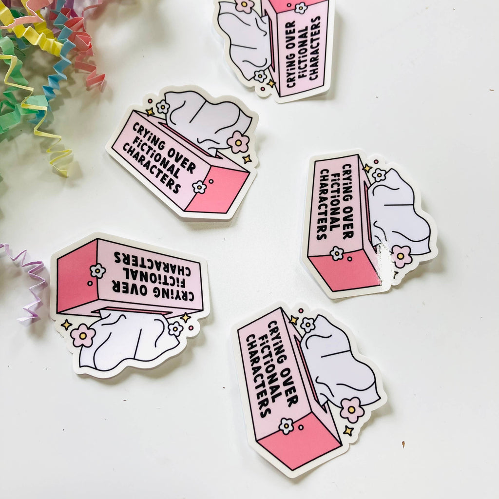 Crying Over Fictional Characters - Die Cut Sticker