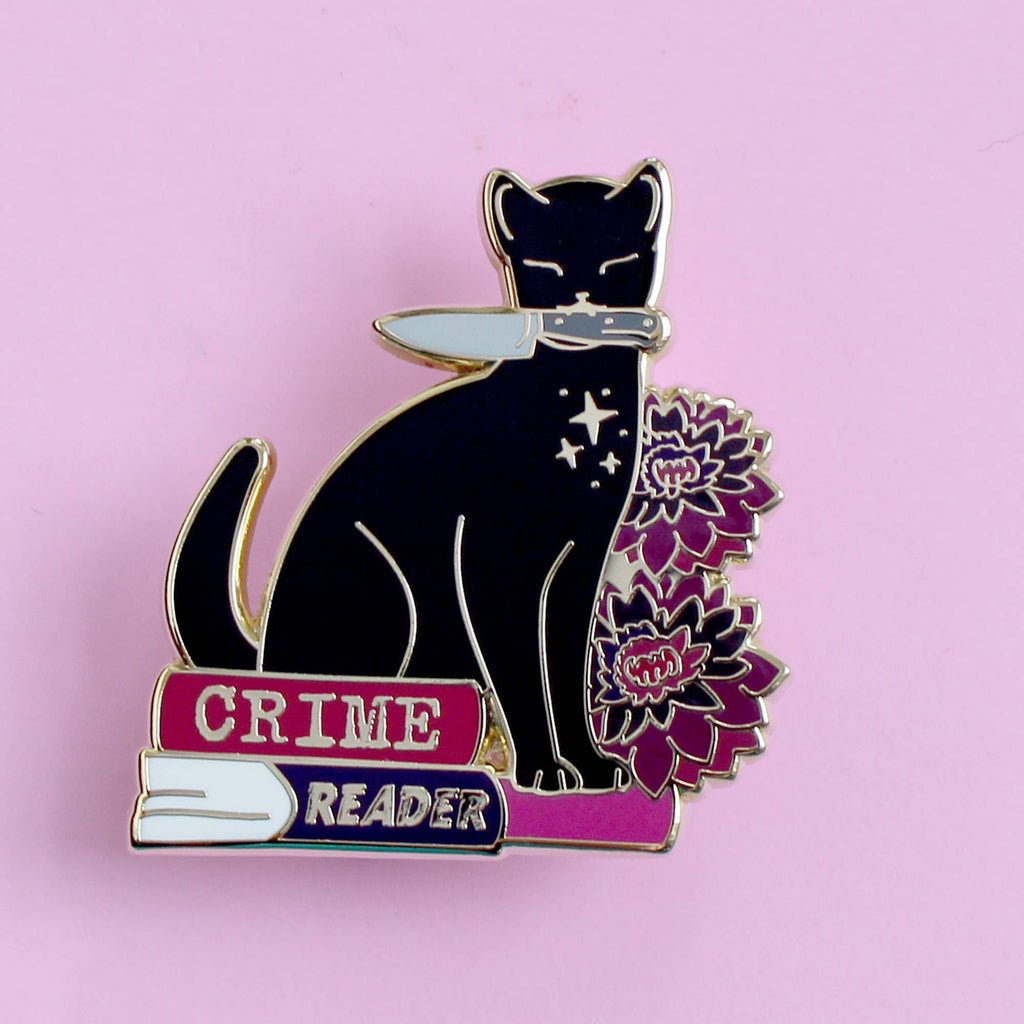 Crime Reader Cat - Enamel Pin