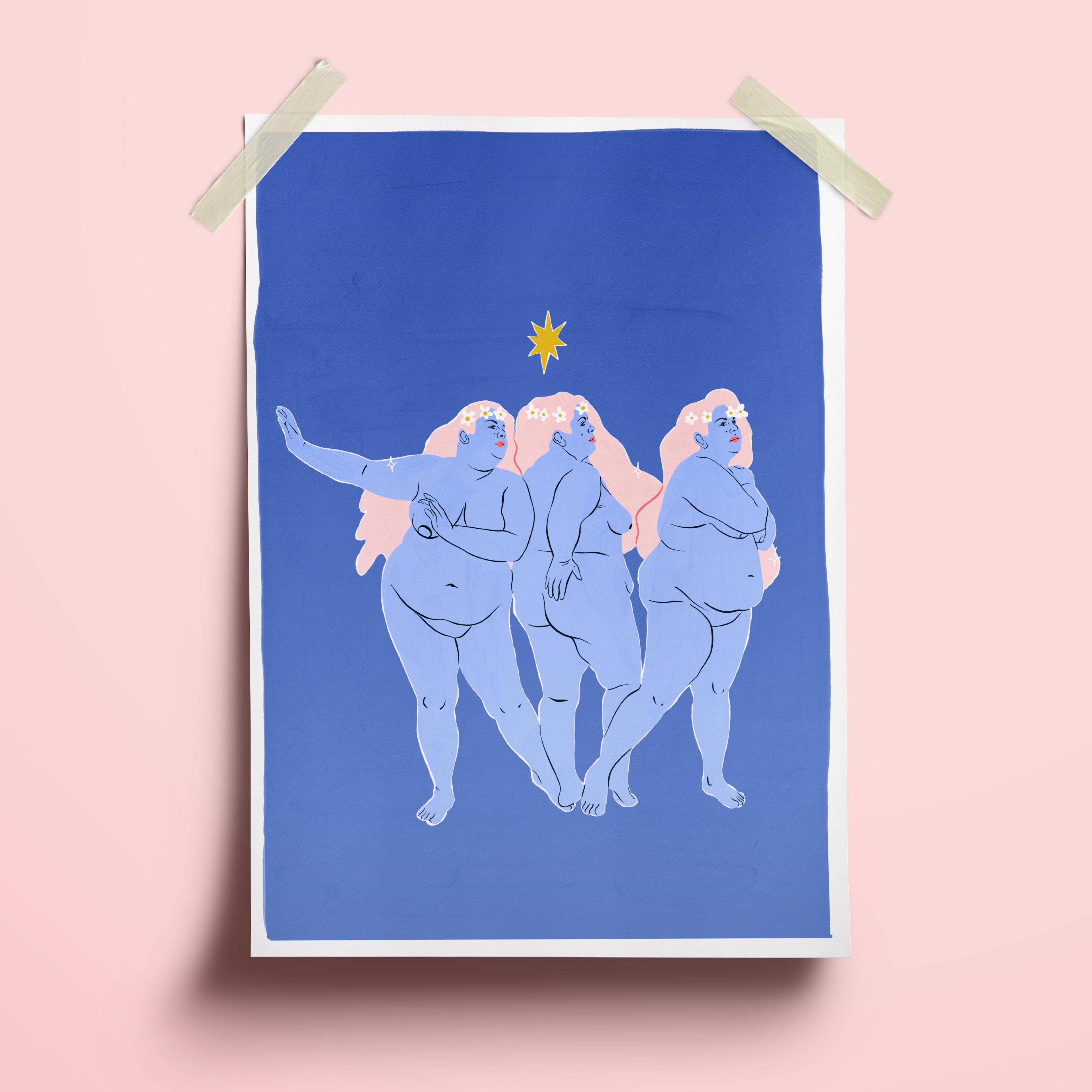 3 Muses Body Positive - Art Print