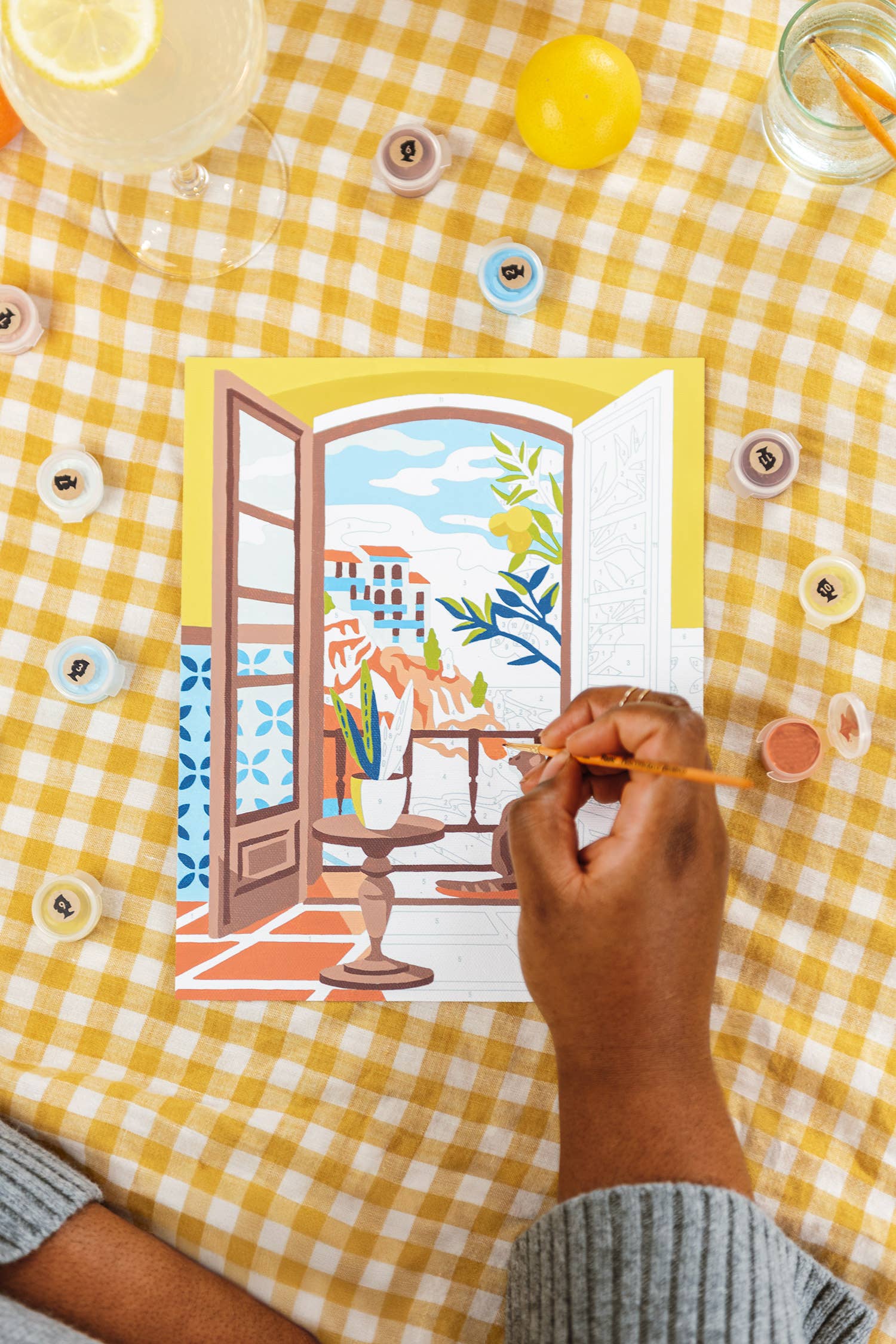 Coastal Catnap Paint-by-Number Kit