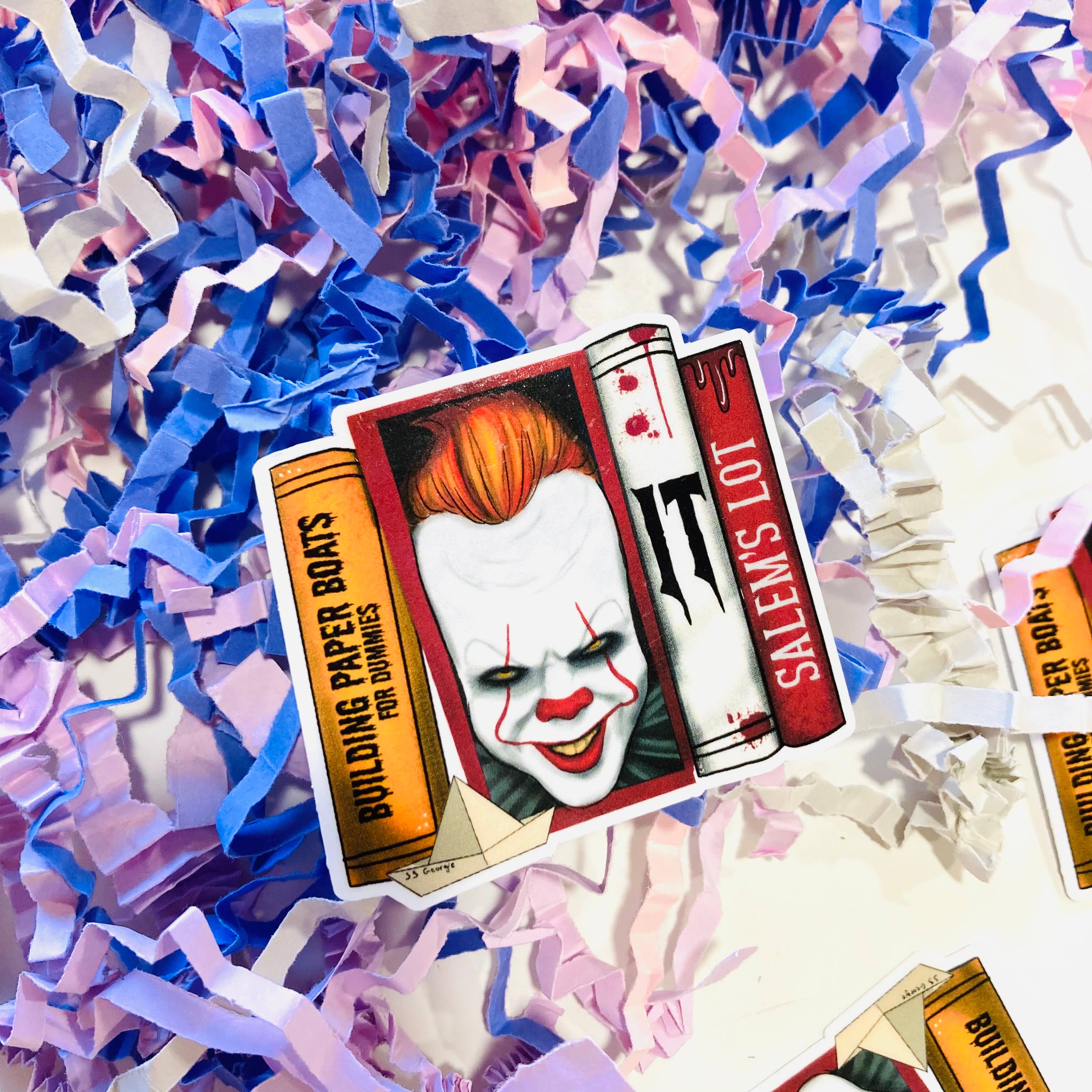 Pennywise Book Nook Die Cut sticker