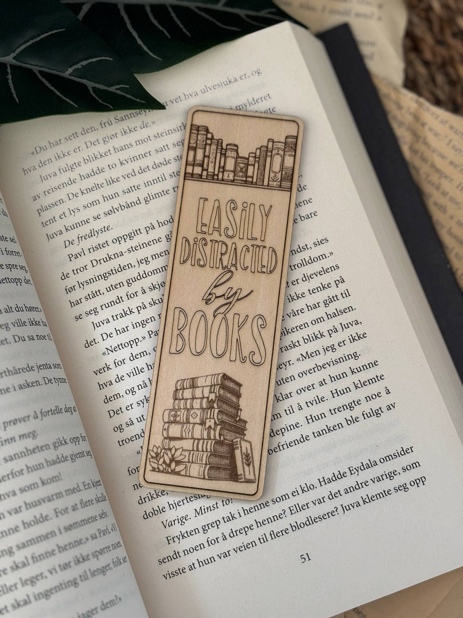 Easily Distracted - Wooden Bookmark