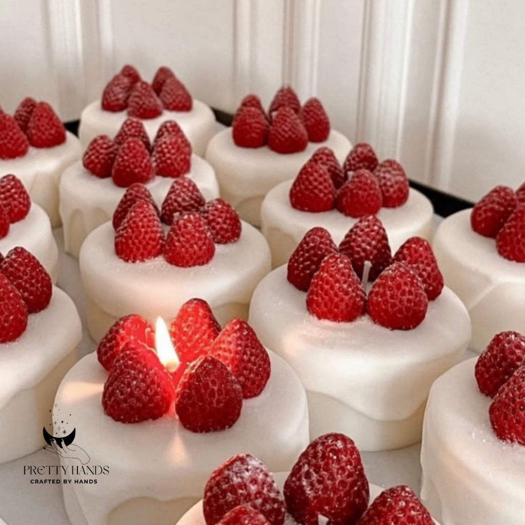 Strawberry Cake Candle | Soy Candle | Handmade Candle