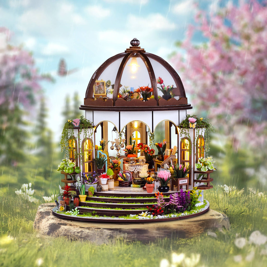 DIY Miniature House Kit: Greenhouse Oasis