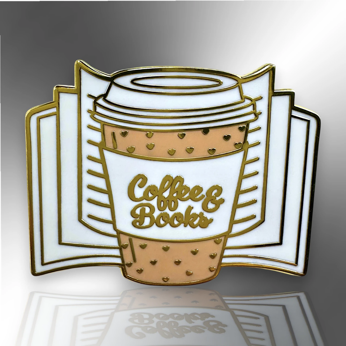 Coffee And Books Hard Enamel Pin Badge
