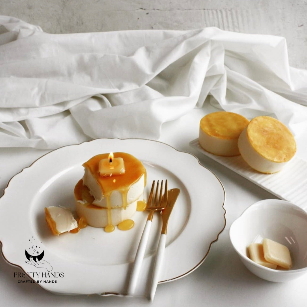 A Set Of Handmade Pancake Candles | Handmade Candle