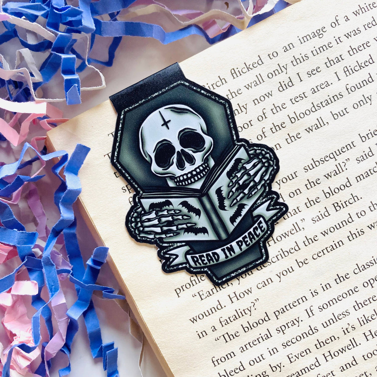 Read in Peace Skeleton Magnetic Bookmark