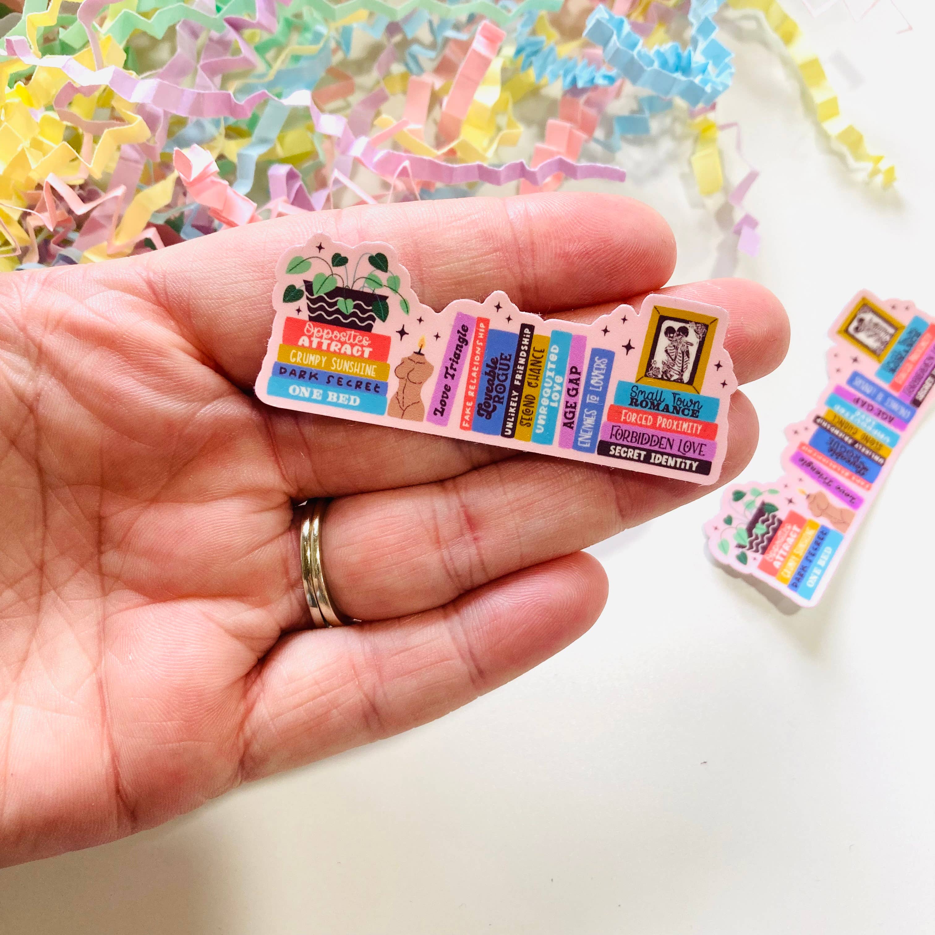 Romance Book Shelf - Die Cut Sticker 