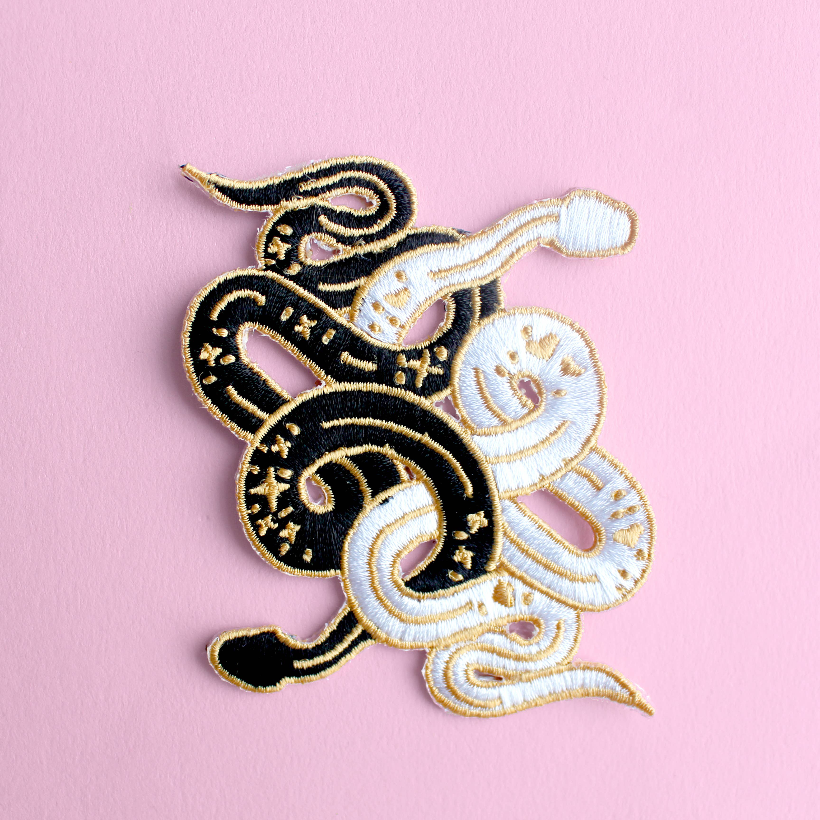 Snakes Embroidered  - Iron-on Patch