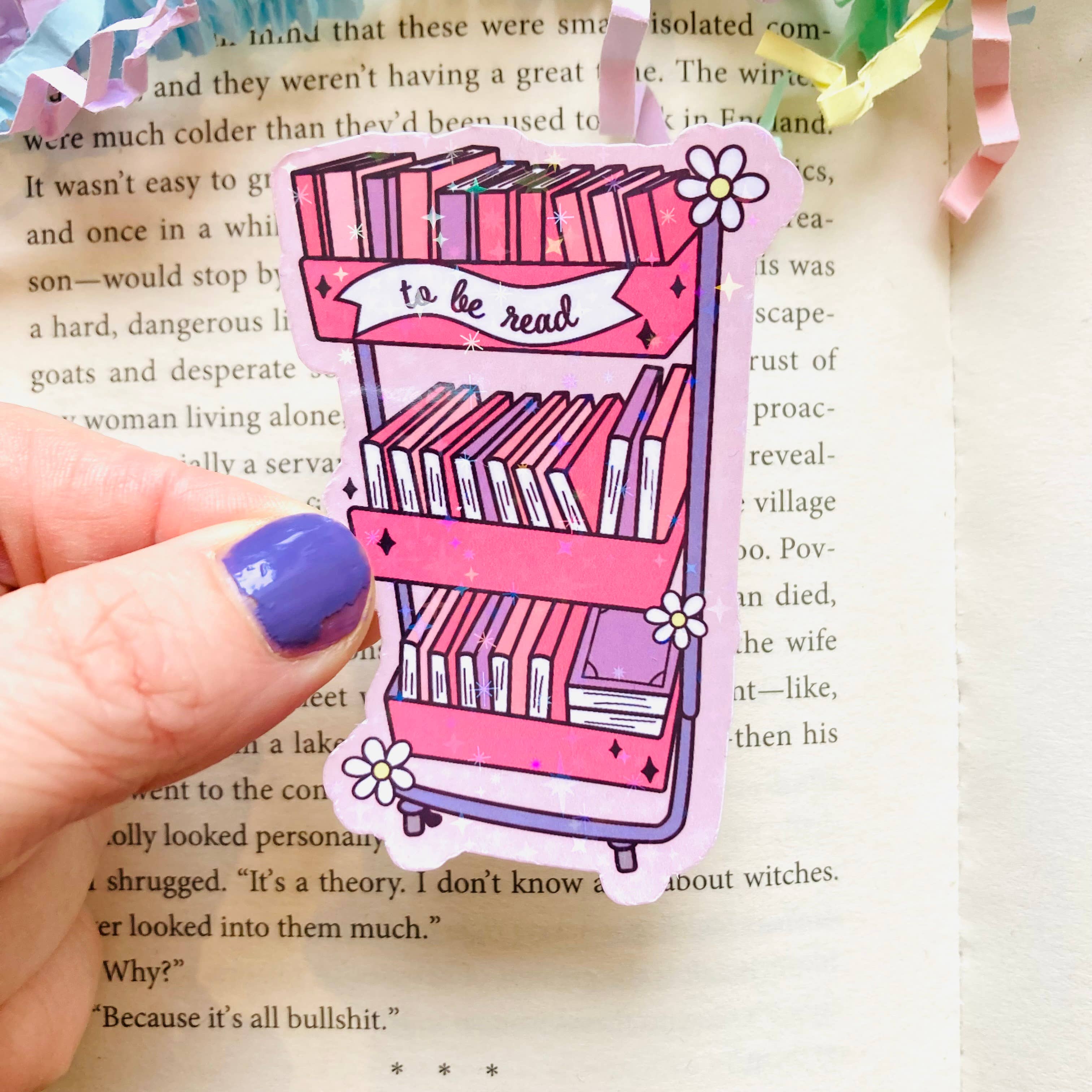 TBR Book Cart - Die Cut Sticker