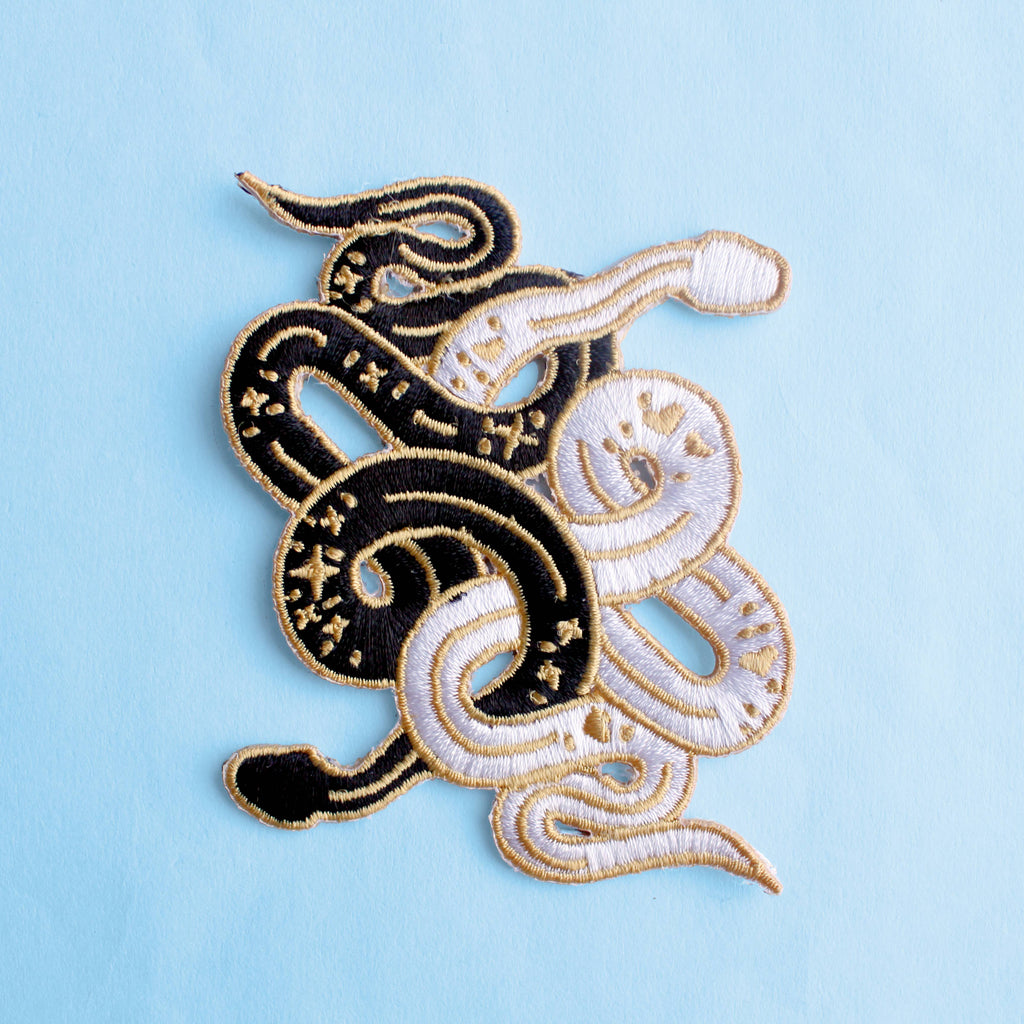 Snakes Embroidered  - Iron-on Patch