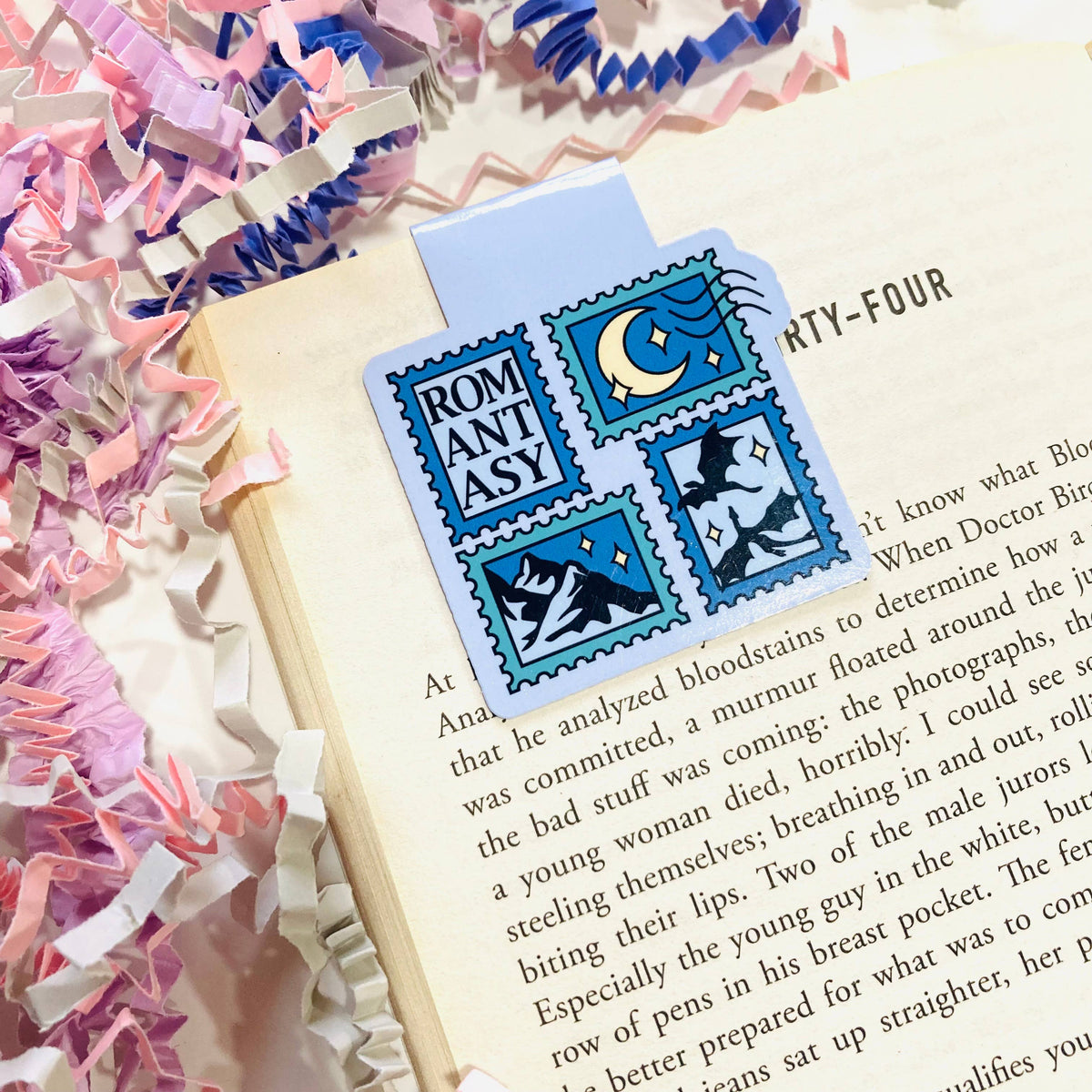 Romantasy Stamps Magnetic Bookmark
