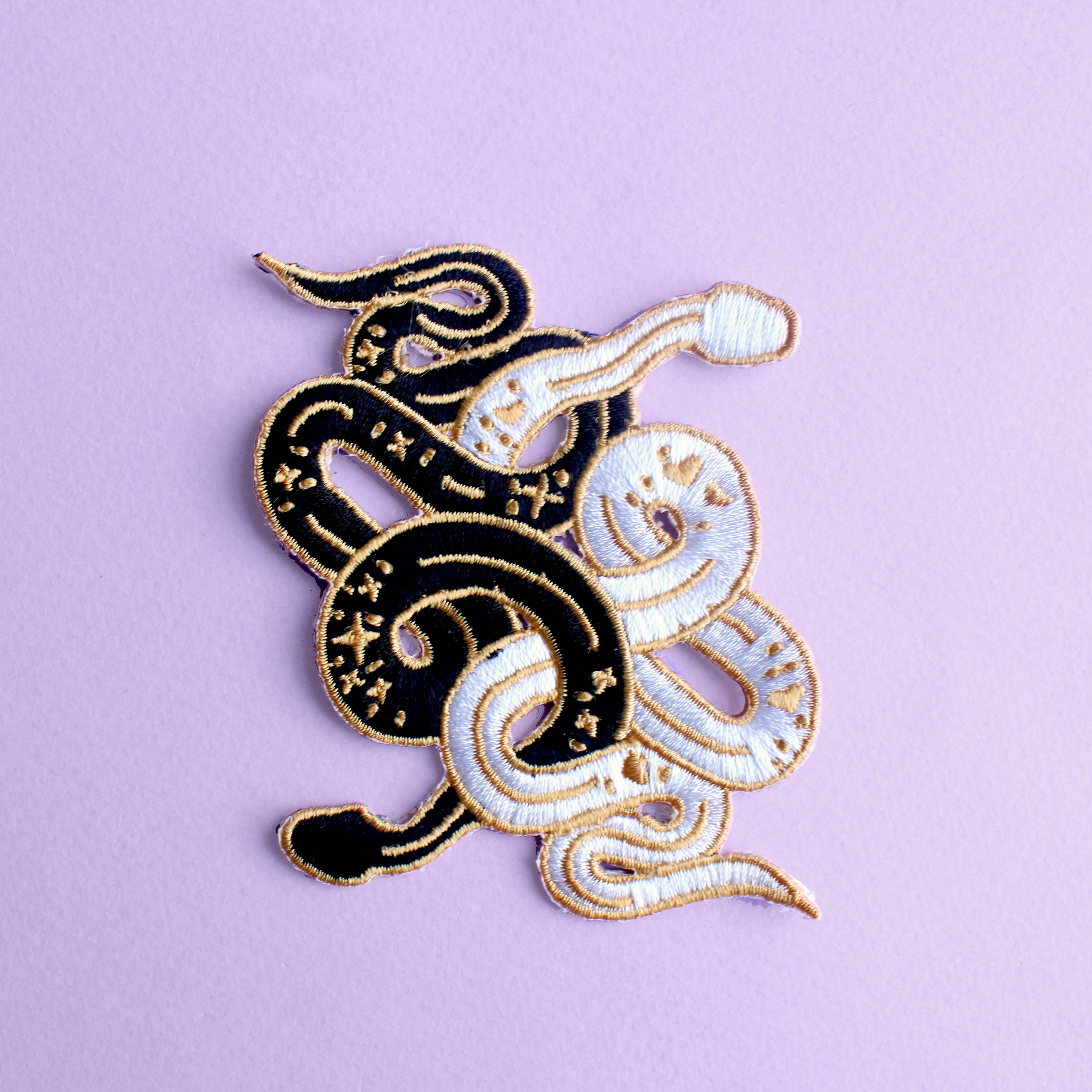 Snakes Embroidered  - Iron-on Patch